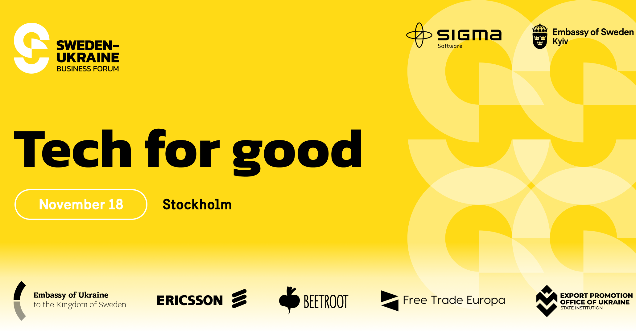 9th Nov Sweden-Ukraine Business Forum Tech for Good: purpose-driven innovations